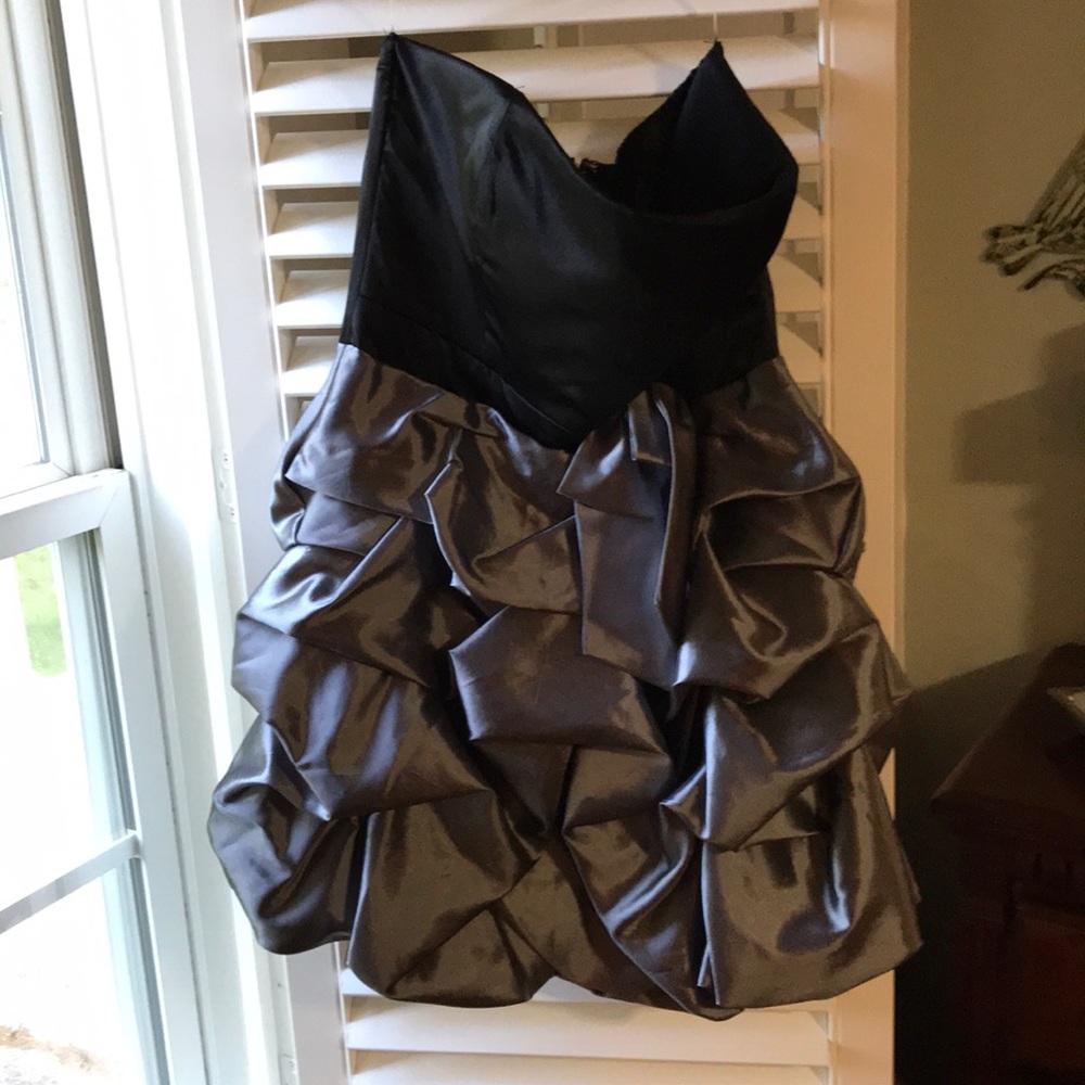 Silver and black cocktail dress